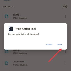 Click on install autobuysellsignal app
